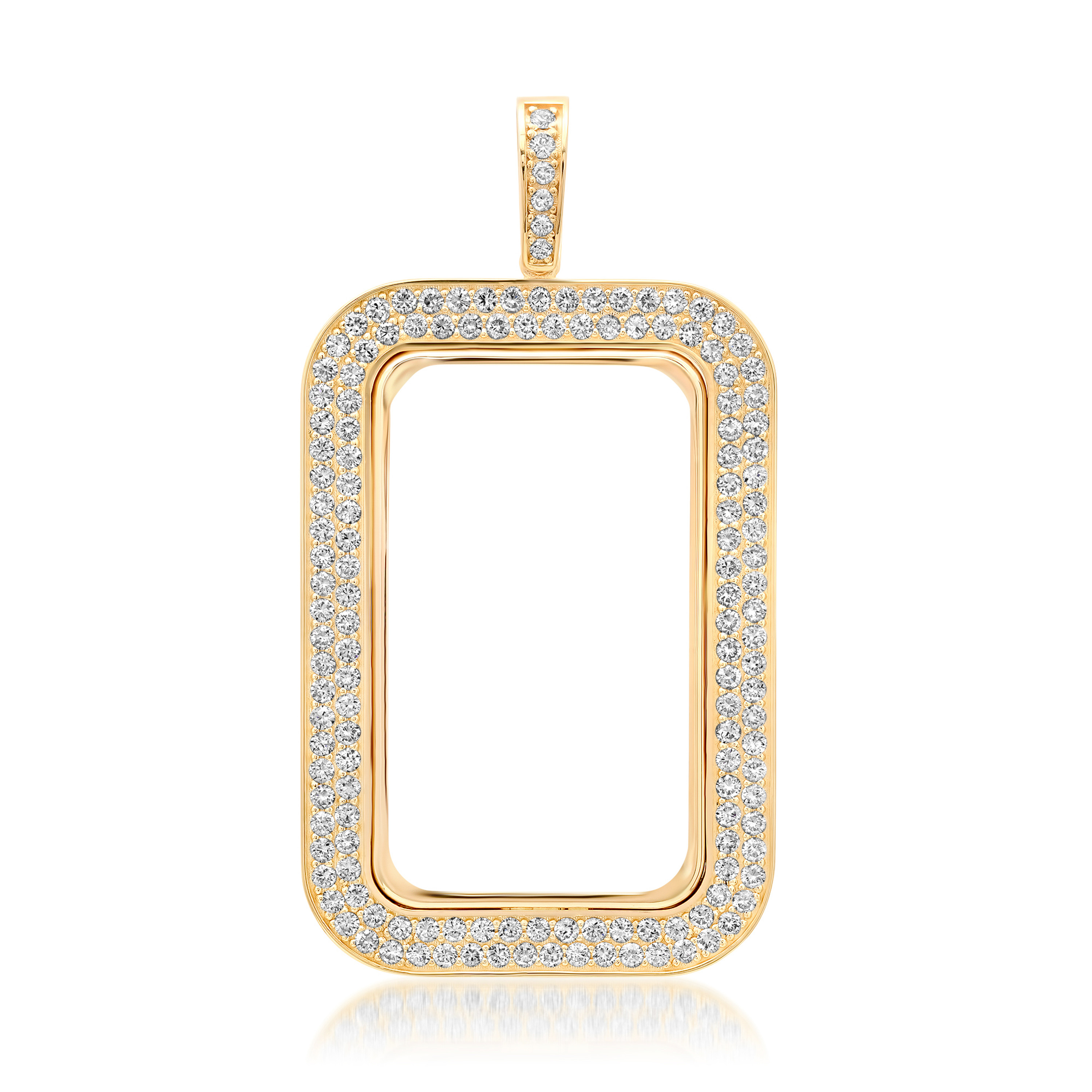 14k Gold 1 oz Pamp Suisse Lady Fortuna 3.5 Ctw. Lab Grown Diamond Bezel 14k Gold 1 oz Pamp Suisse Lady Fortuna 3.5 Ctw. Lab Grown Diamond Bezel