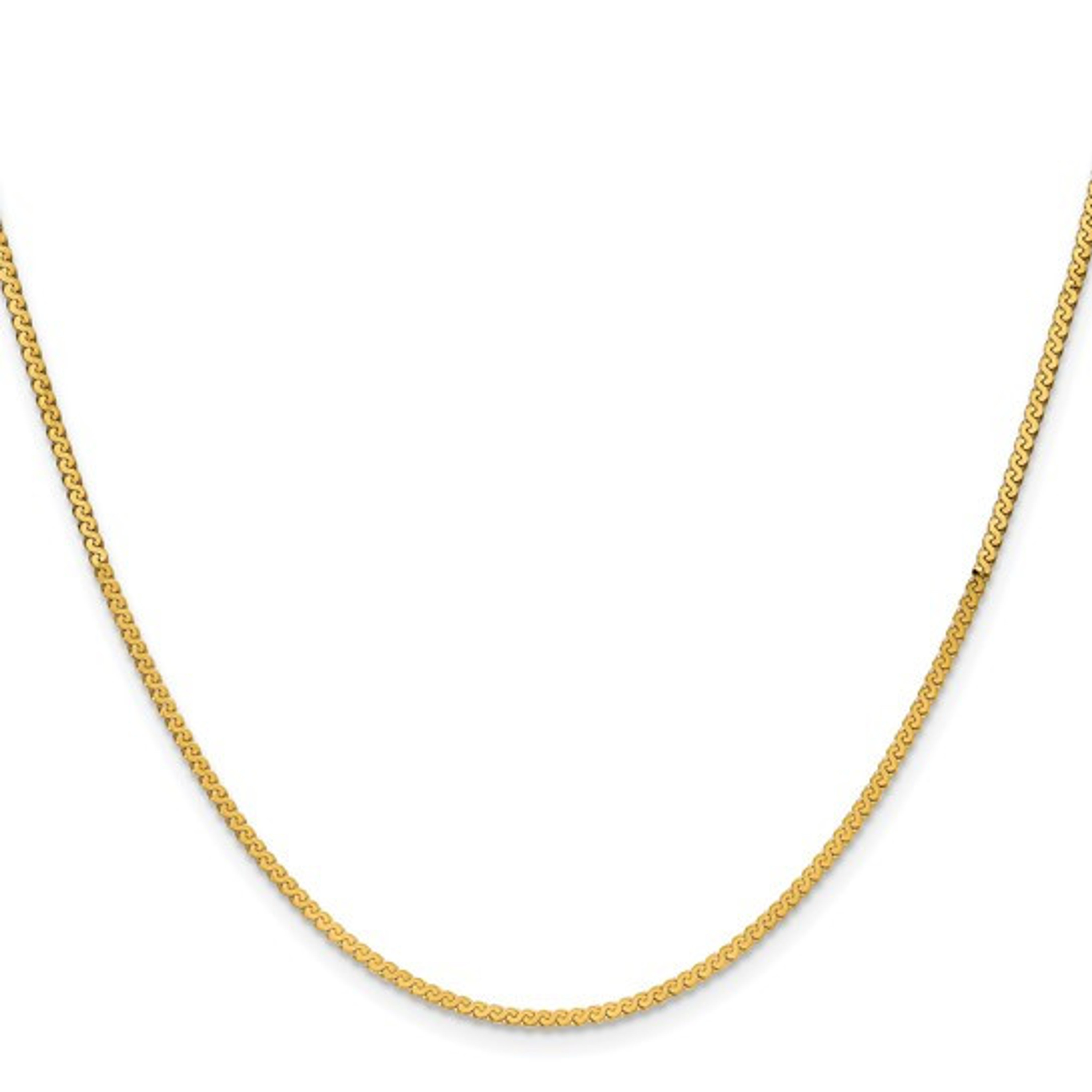14k Yellow Gold 1.0mm Serpentine Gold Chain 18 inches 14k Yellow Gold 1.0mm Serpentine Gold Chain 18 inches