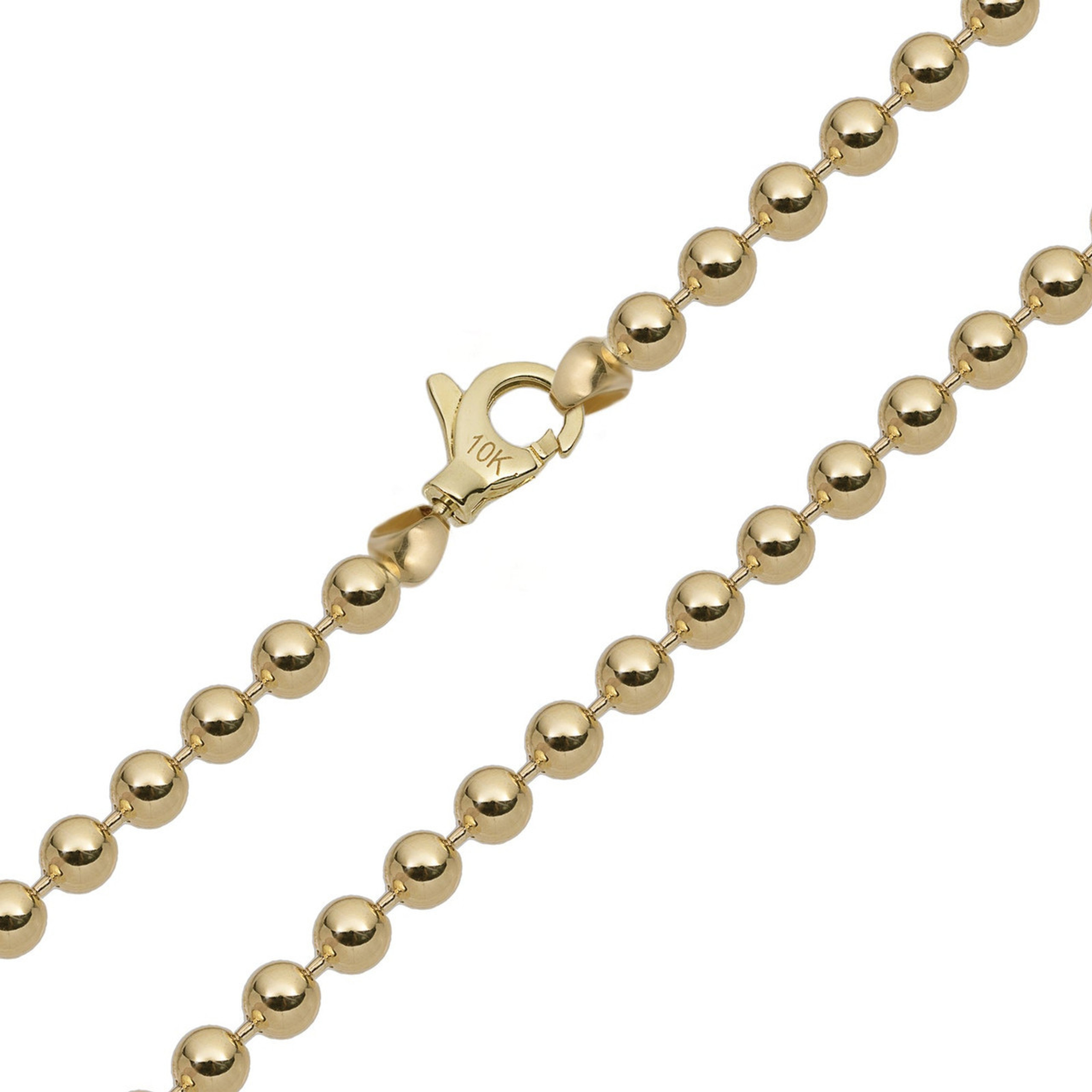 10k Gold Hollow Bead Link Bracelet, 5mm Wide 8.5 Inches 10k Gold Hollow Bead Link Bracelet, 5mm Wide 8.5 Inches