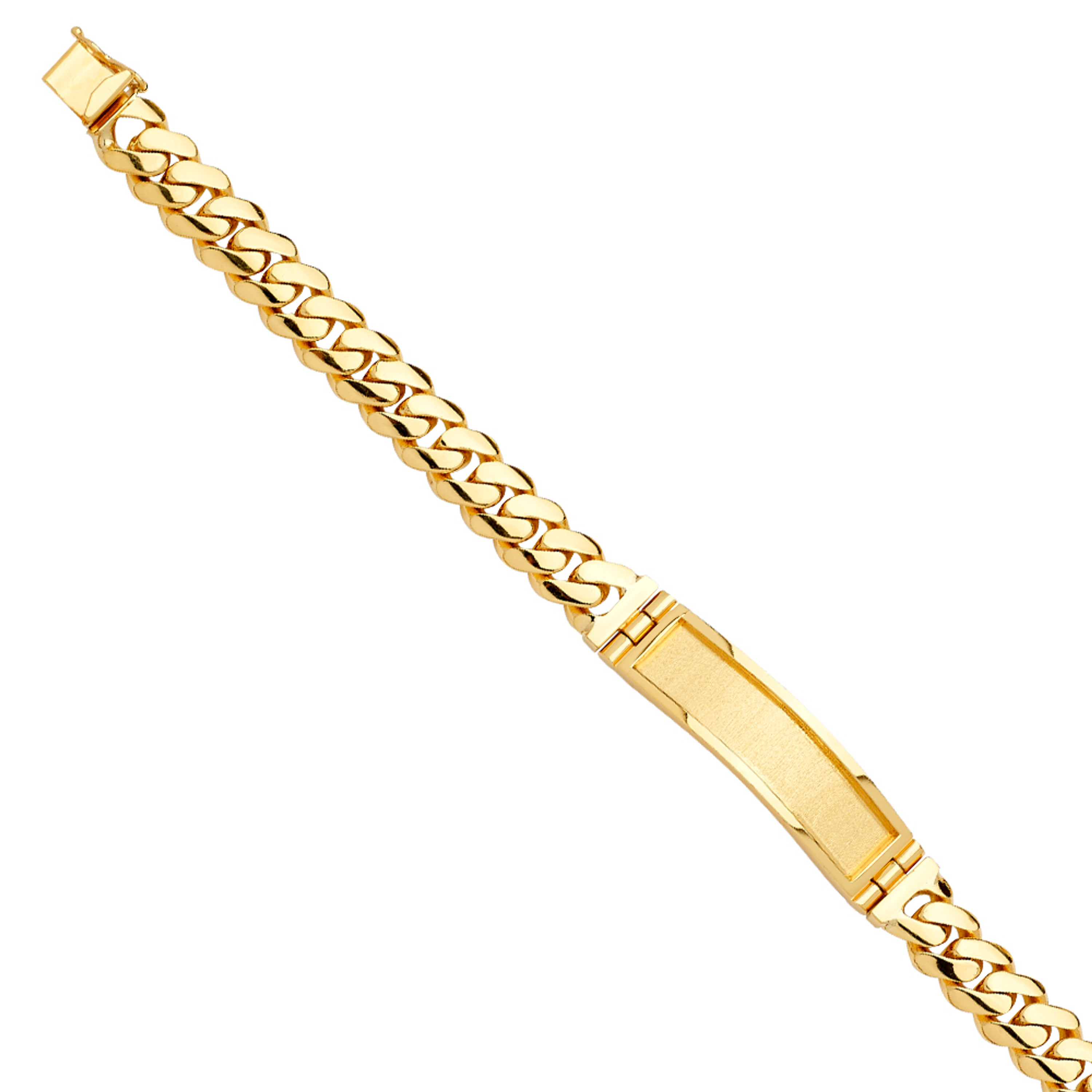 14k Yellow Gold Solid 10mm Id Link Bracelet 8.5 Inches 14k Yellow Gold Solid 10mm Id Link Bracelet 8.5 Inches