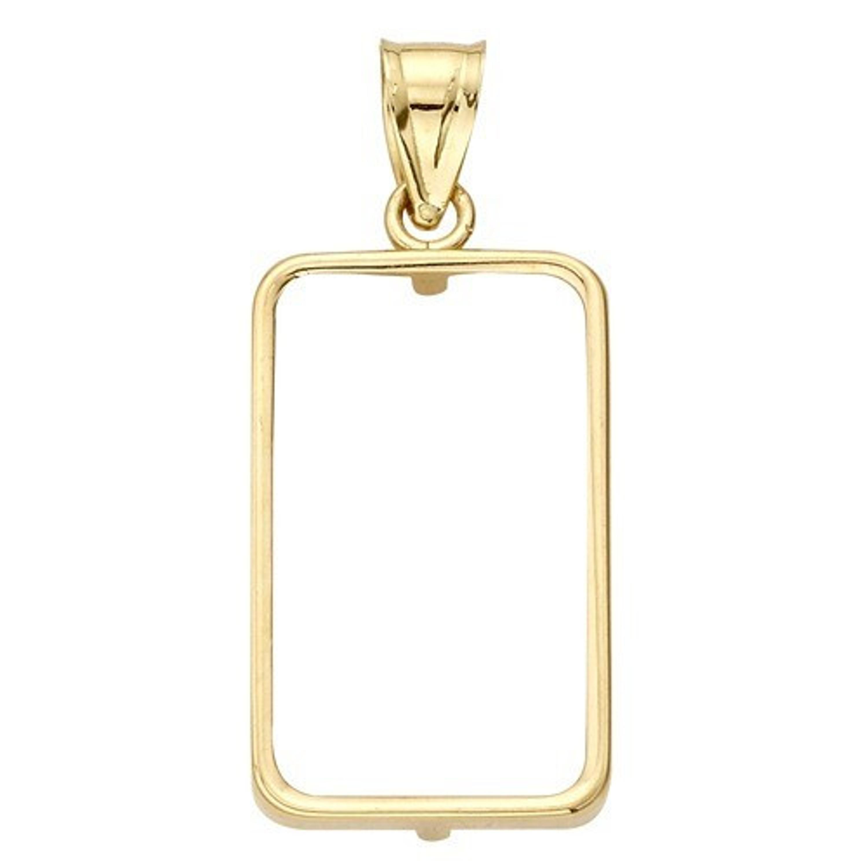 14k Yellow Gold Bezel frame for 5.0 gram Valcambi Gold Bar 13.85 x 23.05 14k Yellow Gold Bezel frame for 5.0 gram Valcambi Gold Bar 13.85 x 23.05