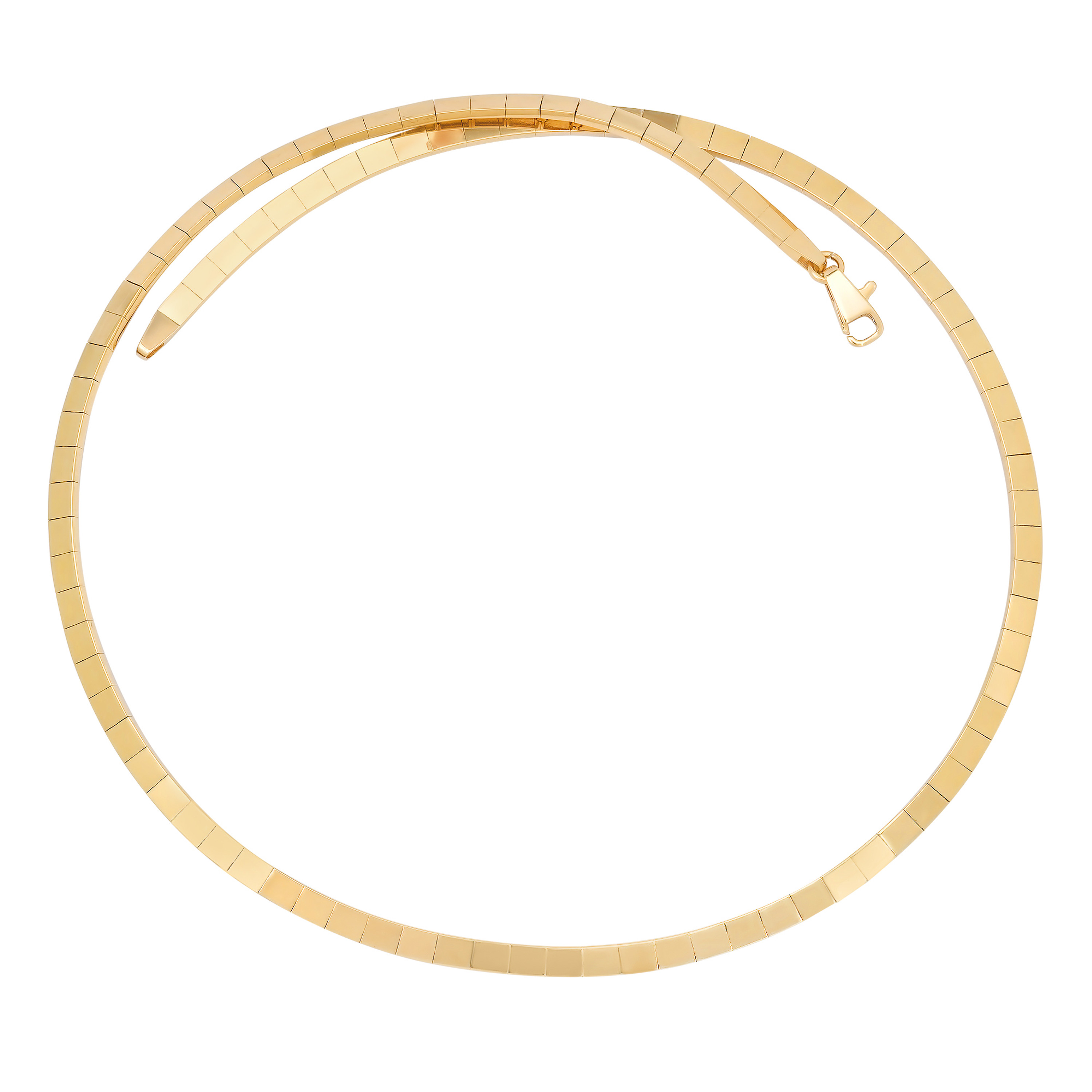14k Gold 3.3mm Flat Brick Omega Necklace 17 Inches 14k Gold 3.3mm Flat Brick Omega Necklace 17 Inches