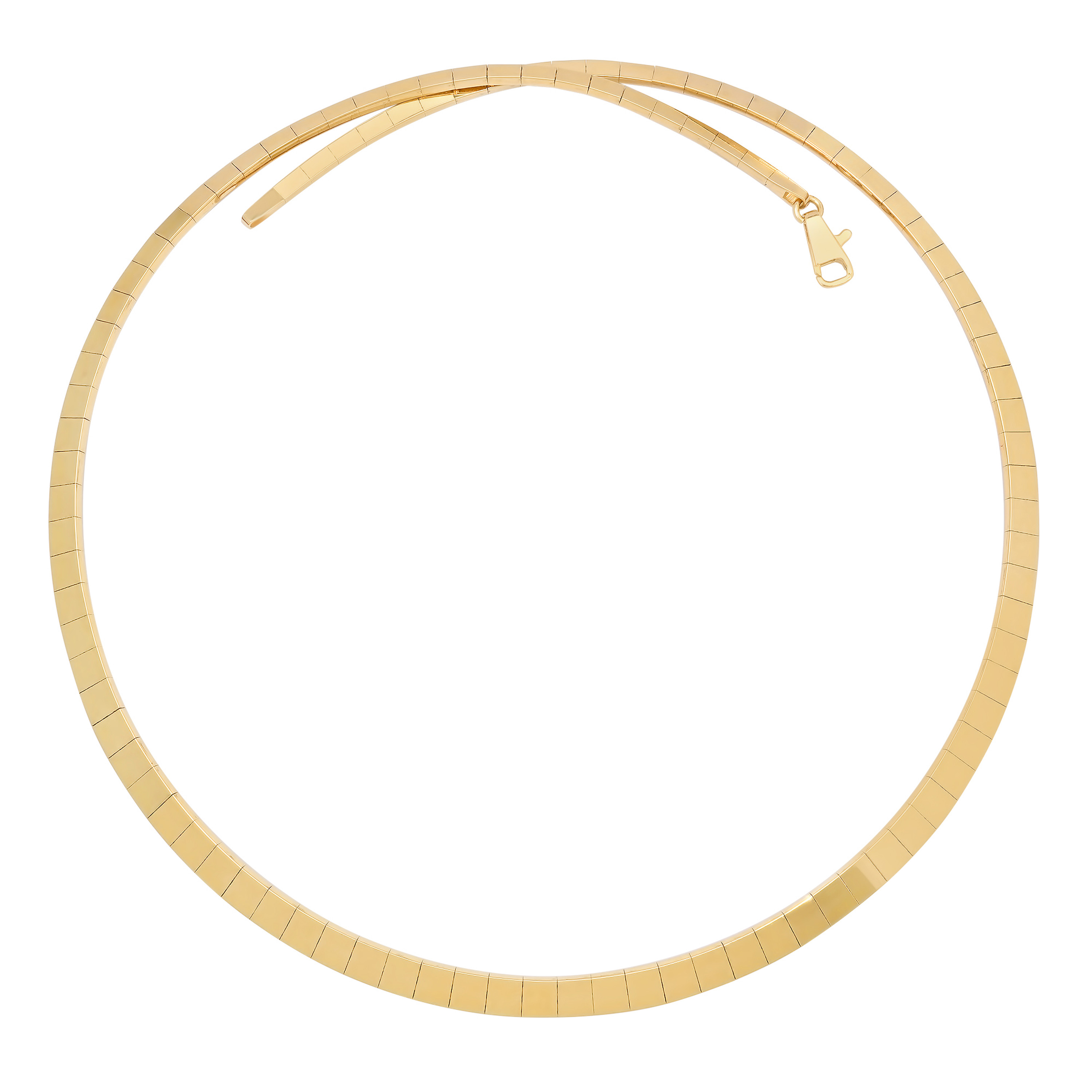 14k Gold 2 x 5mm Flat Brick Graduated Omega Necklace 17 Inches 14k Gold 2 x 5mm Flat Brick Graduated Omega Necklace 17 Inches