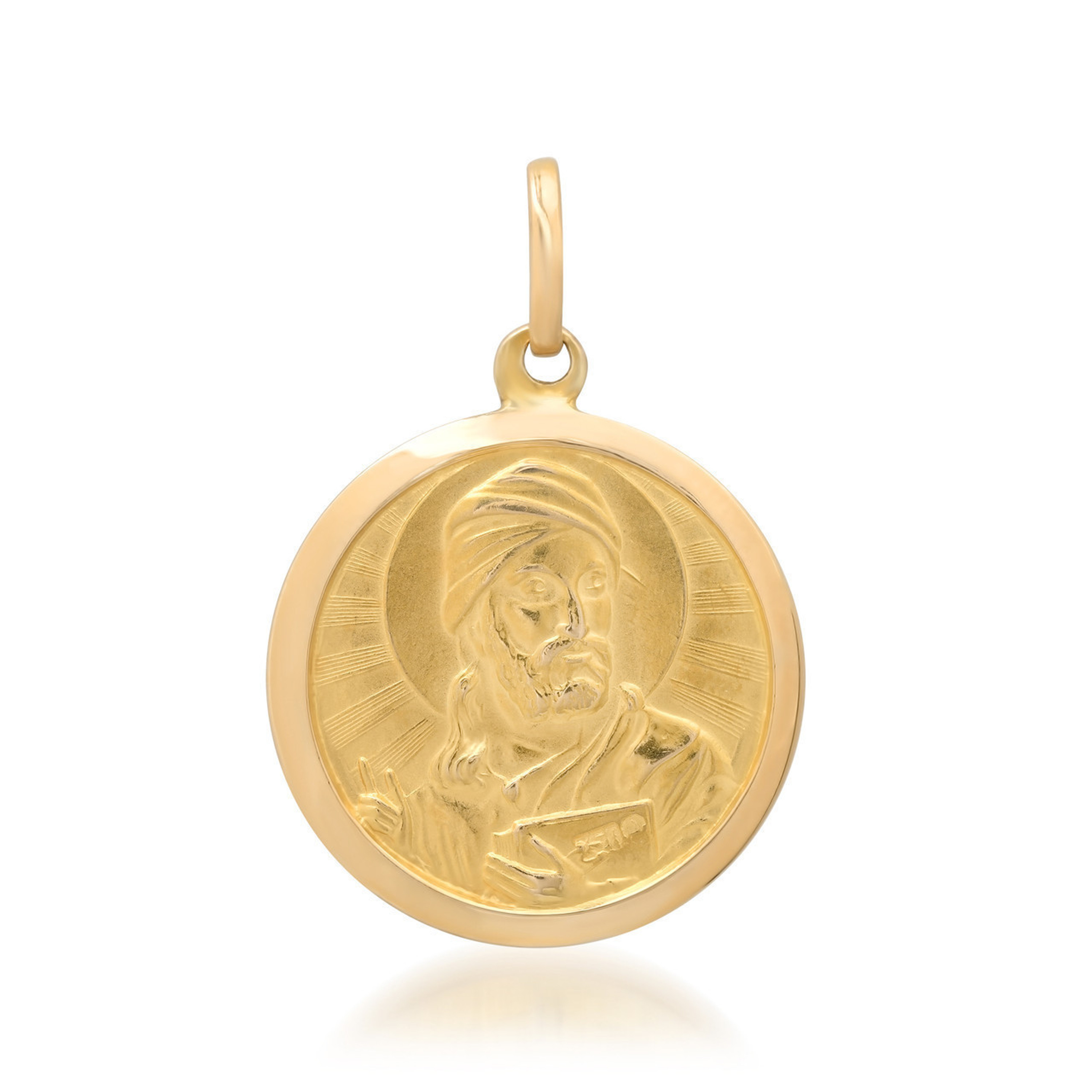 18kt Yellow Gold 14.0 mm Round Prophet Muhammad Medal 18kt Yellow Gold 14.0 mm Round Prophet Muhammad Medal