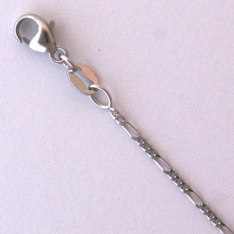 Platinum 950  Figaro Chain 1.2mm 22"