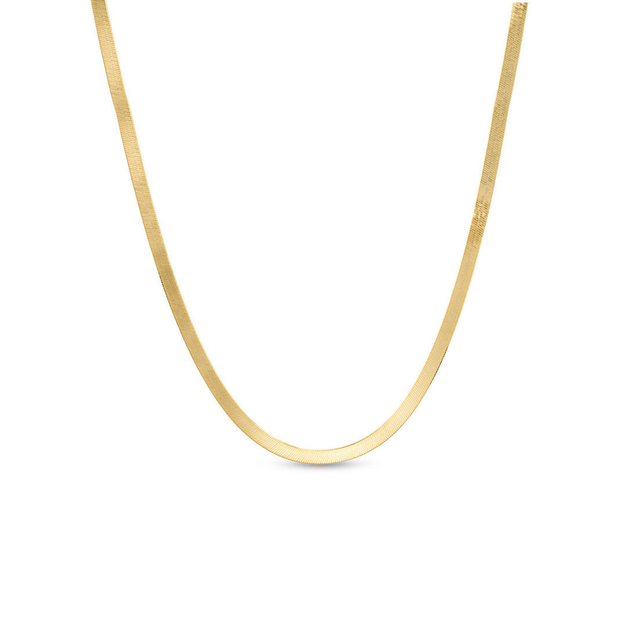 10k Yellow Gold 3mm Herringbone Chain 14 Inches