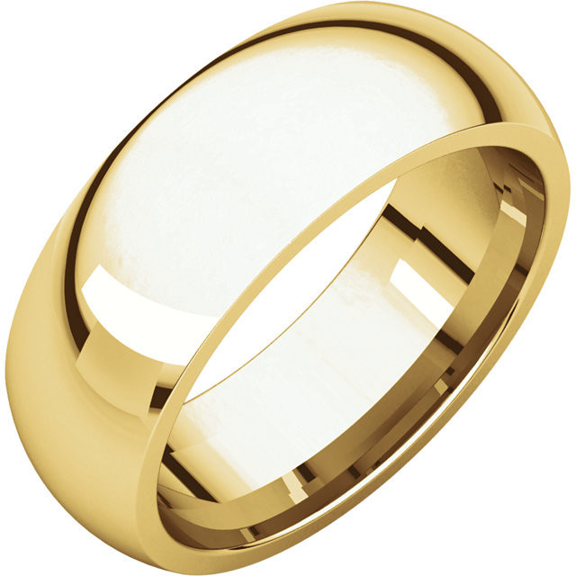 18k Gold 7mm High Polished Regular Comfort Fit Wedding Band