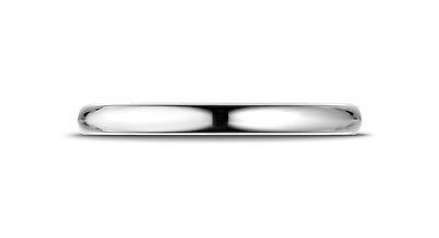 14k White Gold 2.5mm High Polished Regular Comfort Fit Wedding Band