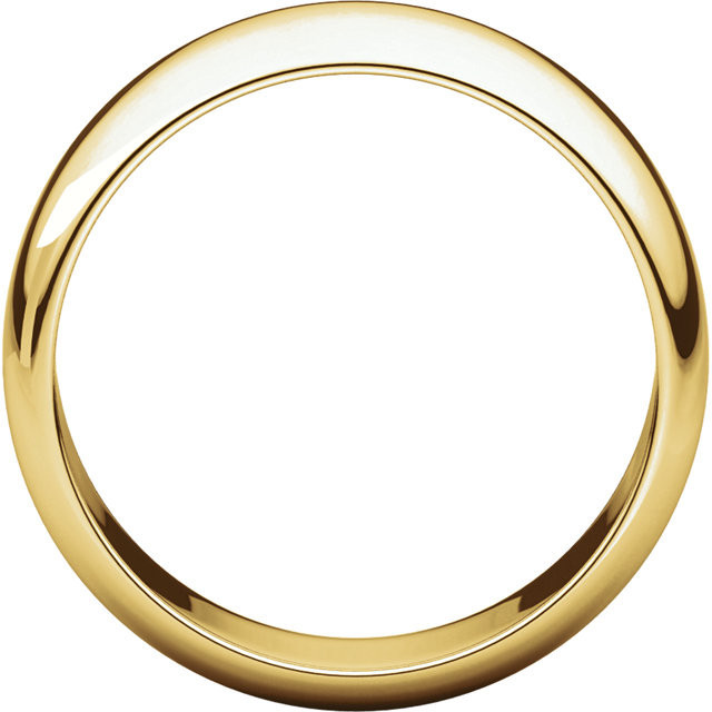 10k Yellow Gold 7mm. High Polished Regular Traditional Domed Wedding Band