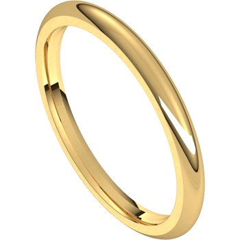 10k Gold 2mm High Polished Regular Comfort Fit Wedding Band