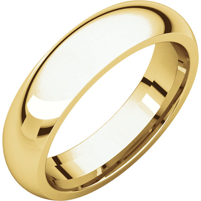 10k Gold 5mm High Polished Comfort Fit Wedding Band | SARRAF.COM