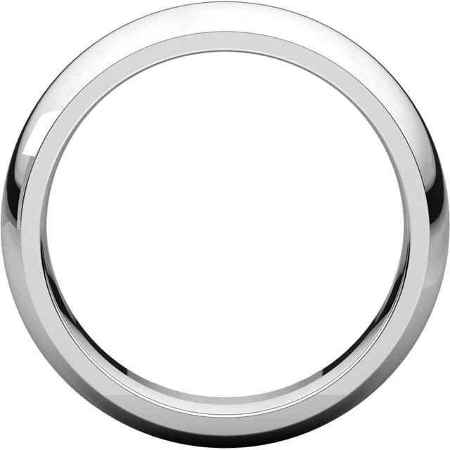 10k White Gold 6mm High Polished Regular Comfort Fit Wedding Band
