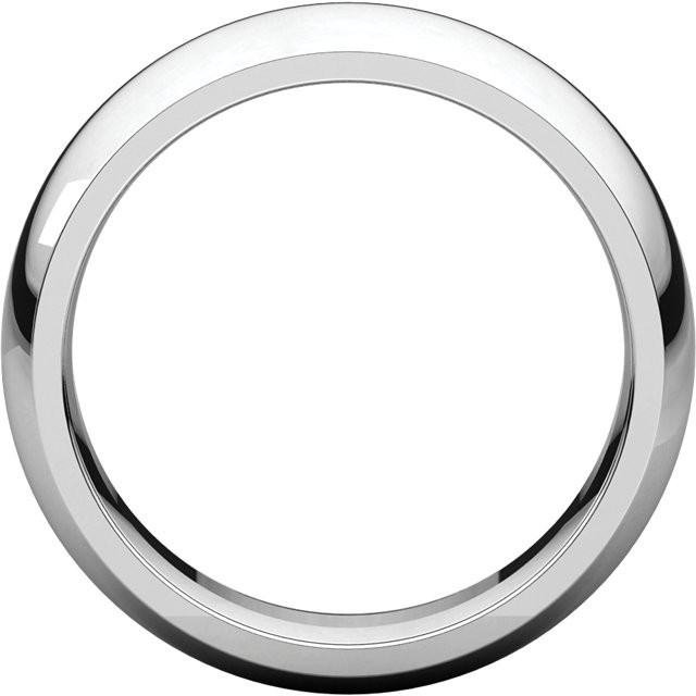 10k White Gold 7mm High Polished Regular Comfort Fit Wedding Band