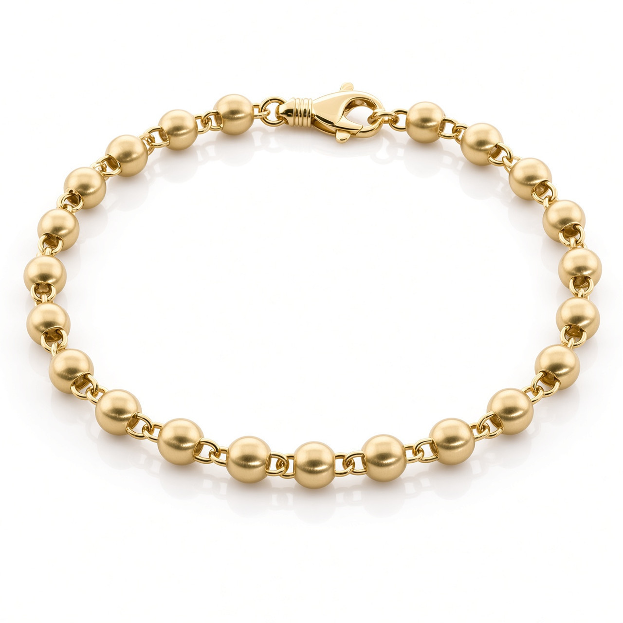 14k Yellow Gold 8.5mm Yellow Hand made Ball Chain 28 Inches
