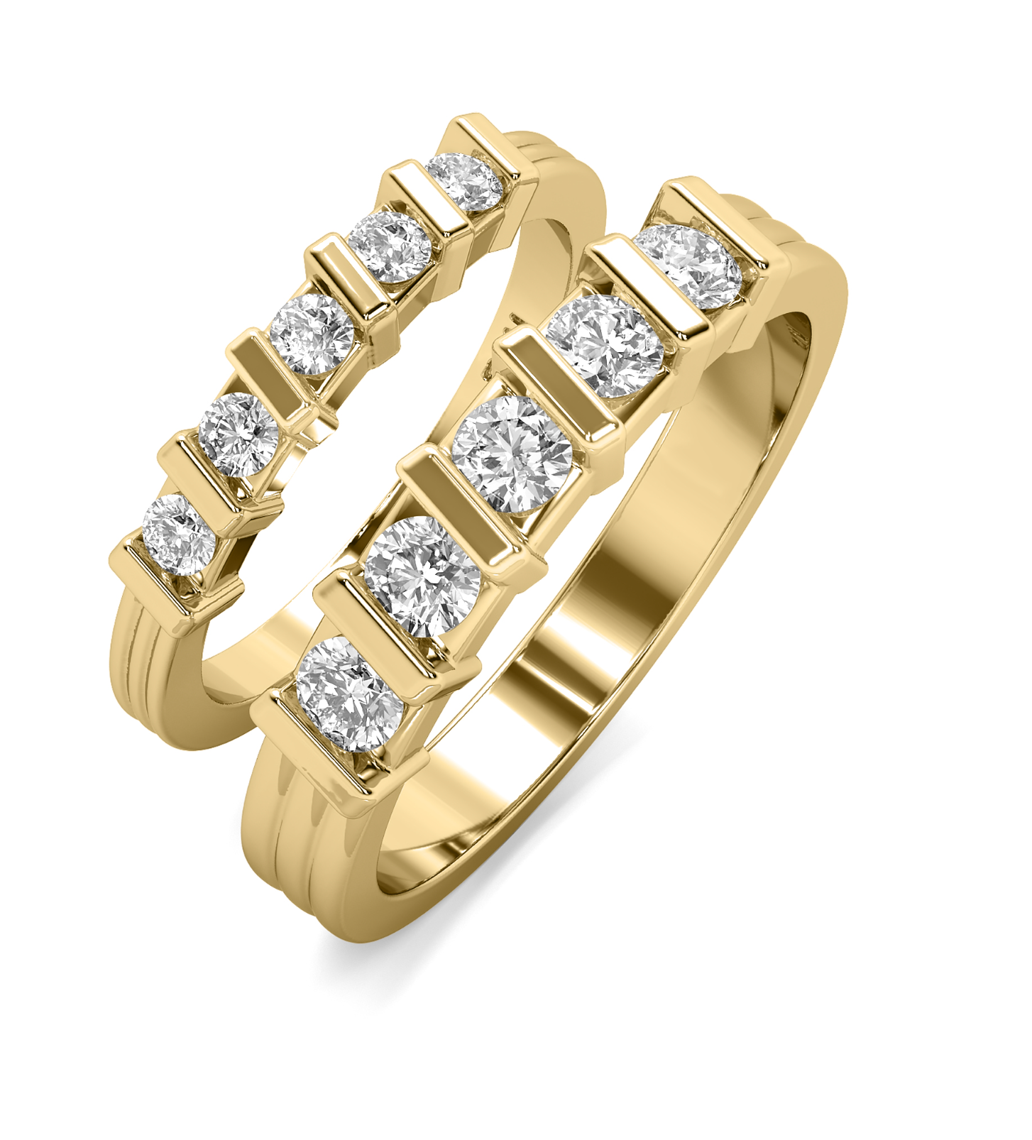 14k Gold Men's and Lady's  0.70Ct Natural Diamond Wedding Band Set