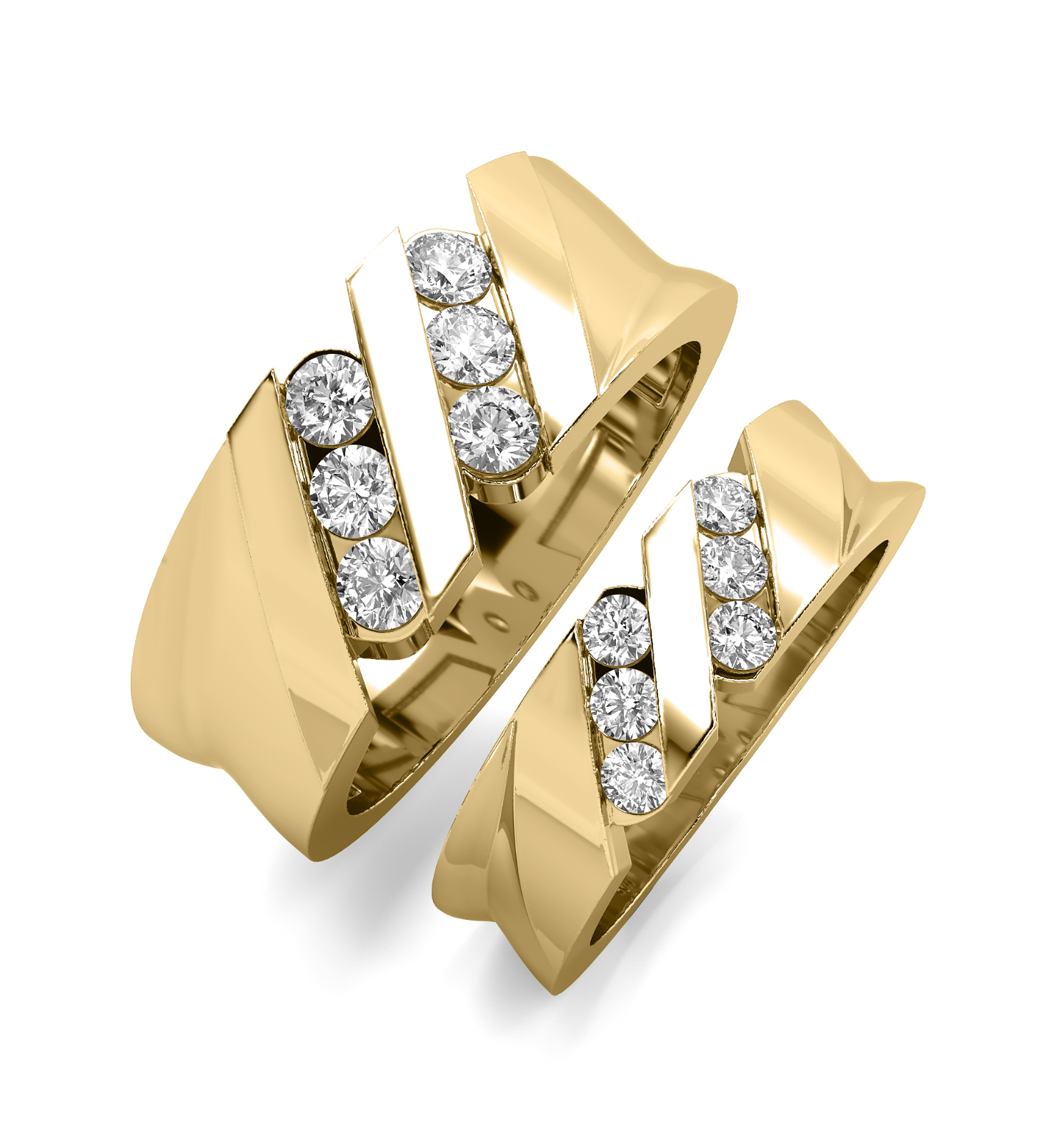 14k Gold Men's and Lady's  0.72Ct Natural Diamond Wedding Band Set