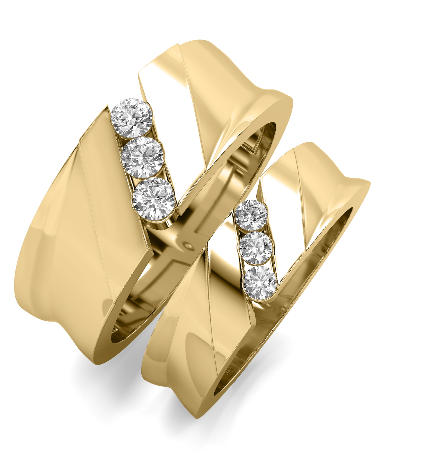 14k Gold Men's and Lady's  0.36Ct Natural Diamond Wedding Band Set