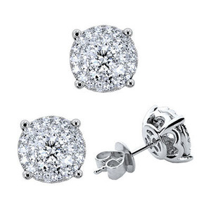 Illusion Diamond Earrings