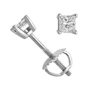 White Gold princess cut