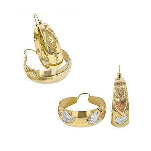 14K Yellow Gold Earrings | Sarraf.com