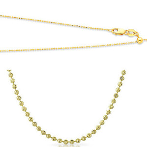 Solid 18K Gold Cable Chain, Ladies 18kt Gold ITALY Oval Cable Chain 1mm  1.25mm 1.5mm 2mm, 18K Gold Chain for Pendant 