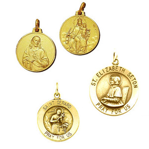 50 Pieces Religious Multicolor Saint Benedict Medal Catholic Gold