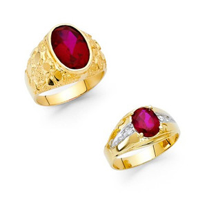 Mens Cubic Zirconia Center Stone