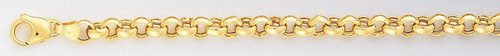 14k Gold 6mm Rolo Bracelet 7.5 Inches