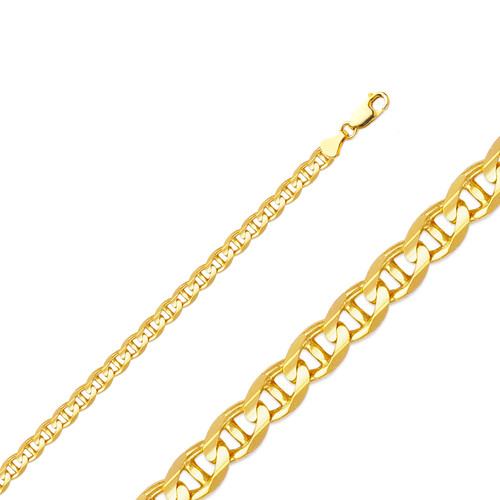 14k Gold 4.6mm Mariner Chain 30 Inches