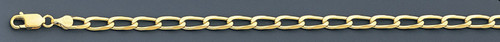 14k Gold 4.3mm Open Link Bracelet 8 Inches