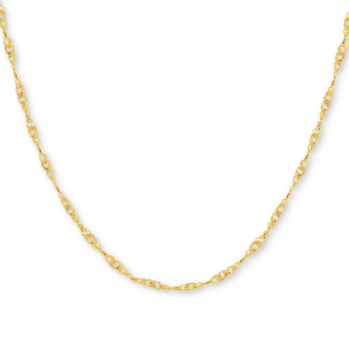 14k Gold 1.25mm Singapore Chain 18 Inches