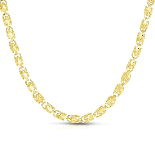 14k Gold 6.0mm Marquis Link  Chain 24 Inches