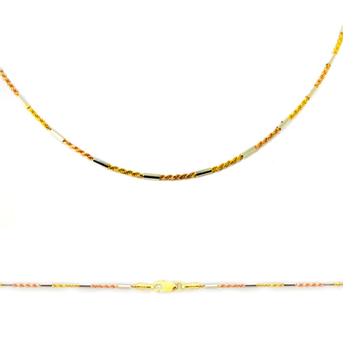 14k Gold 1.5mm Milano Rope Chain 18 Inches