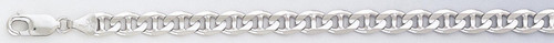 14k White Gold 5.9mm "Nickel Free" Mariner Bracelet 7"