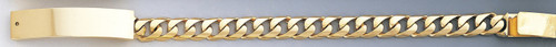 14k Gold 9mm Military Id Link Bracelet 9 Inches