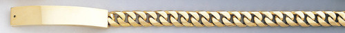 14k Gold 8mm Military Id Link Bracelet 9 Inches