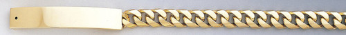 14k Yellow Gold 7mm Military Id Link Bracelet 9 Inches