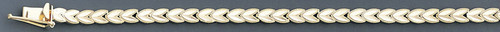 14k Gold 4mm Diamond Cut Bracelet 7 Inches