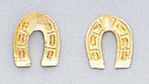 14k  Gold 5mm   Diamond Cut Horseshoe Earrings