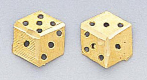 14k Gold Diamond Cut Dice Earrings