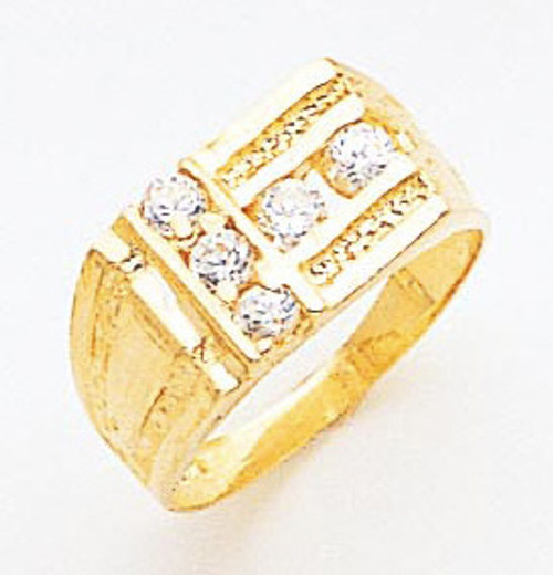 14k Gold Children Cz Ring