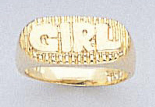 14k Gold Baby Girl Ring