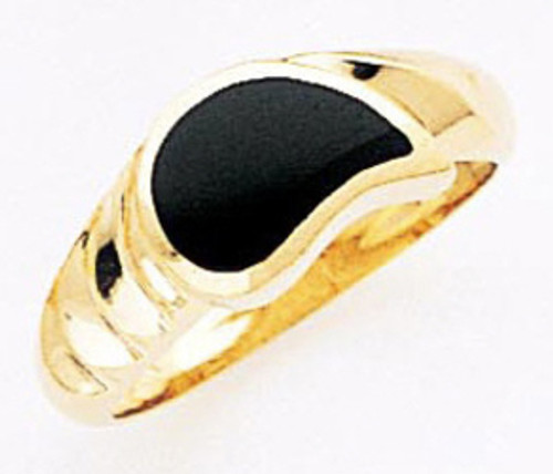 14k Gold Ladies Onyx Ring