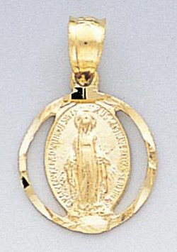Virgin Mary Medals Pendants 14k Yellow 