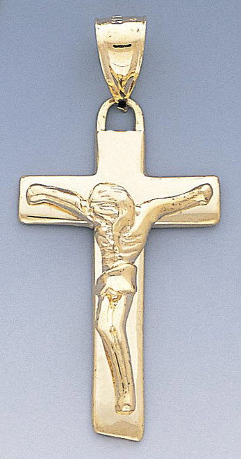 14k Gold Fancy Crucifix Pendant 25mm W X 53mm H Includ
