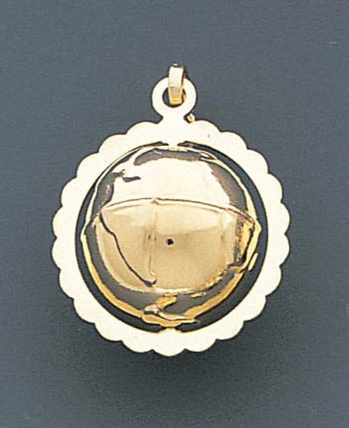 14k Gold Italian Globe Charm