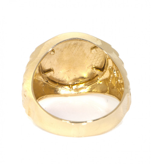 Libra Scales Horoscope Bark Textured Band Round Adjustable Ring Raw brass  4870 | eBay