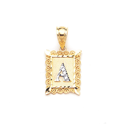 14k Yellow gold Engravable Pendants | Sarraf.com