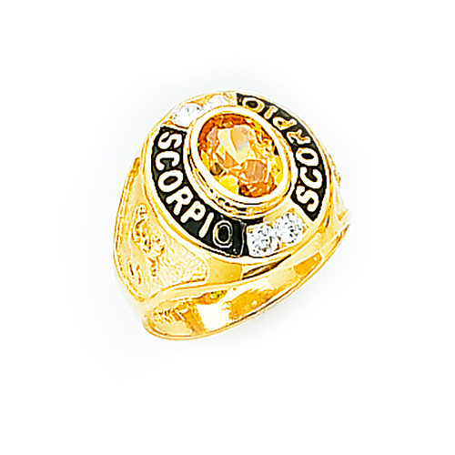 14k Gold Ladies Scorpio Zodiac Ring