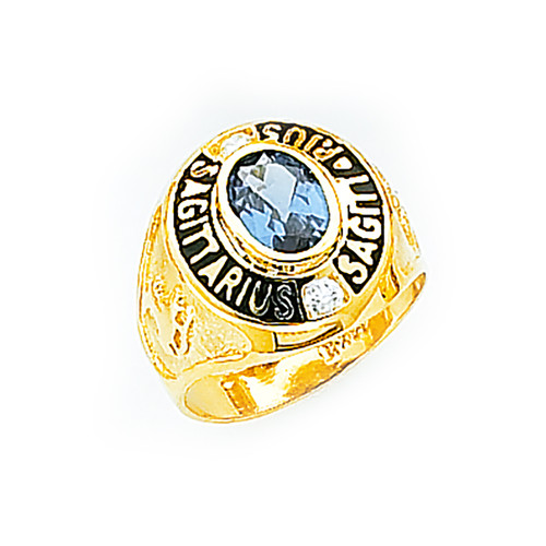 14k Gold Ladies Sagittarius Zodiac Ring